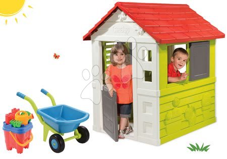 Cabanes avec toboggan pour enfants - Maisonnette Nature Smoby - 11