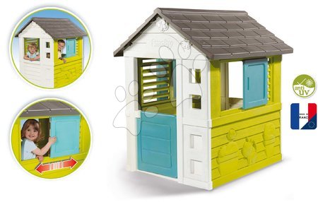 Cabanes avec toboggan pour enfants - Maisonnette Pretty New Grey Playhouse Smoby - 2