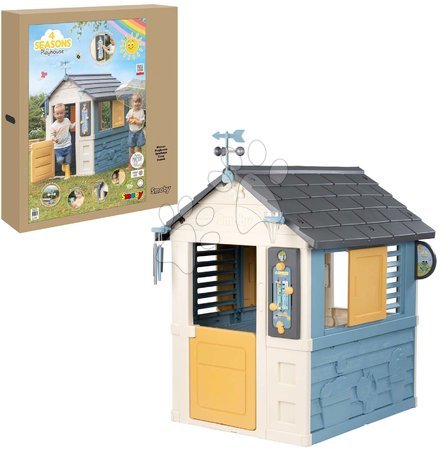 Playhouses with multi-activity center - Set domček meteorologická stanica s preliezačkou s lezeckými stenami Frame Kraxxl 4 Seasons Playhouse Smoby - 5