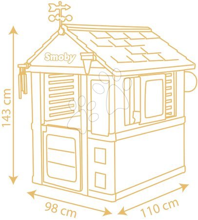 Playhouses with multi-activity center - Set domček meteorologická stanica s preliezačkou s lezeckými stenami Frame Kraxxl 4 Seasons Playhouse Smoby - 15