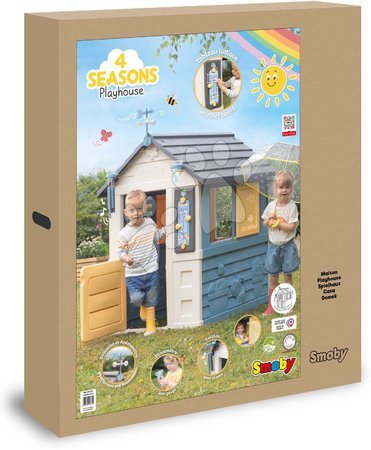 Playhouses with multi-activity center - Set domček meteorologická stanica s preliezačkou s lezeckými stenami Frame Kraxxl 4 Seasons Playhouse Smoby - 14