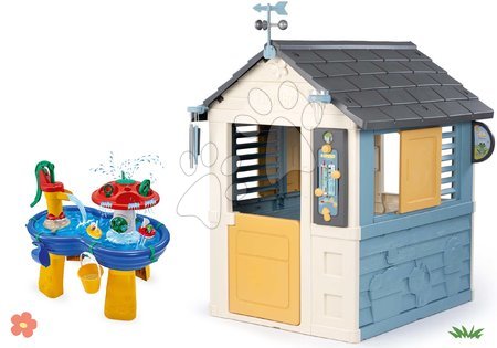 Playhouses with waterway - Set domček meteorologická stanica s vodnou dráhou stôl Amphie Štyri ročné obdobia 4 Seasons Playhouse Smoby - 34