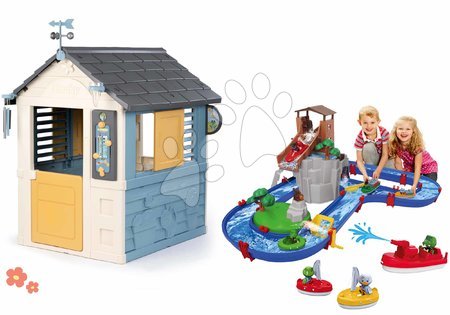  - Set maison station météorologique avec circuit d'eau et chute d'eau Les Quatre Saisons 4 Seasons Playhouse Smoby