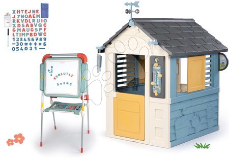 Case in set - Set casetta con stazione meteorologica e lavagna da disegno Quattro stagioni 4 Seasons Playhouse Smoby