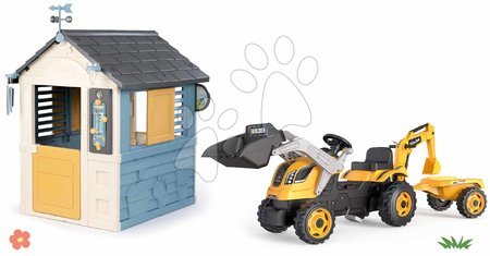 Spielhäuser Sets | Seite 10 - Set Spielhaus Wetterstation mit Traktor zum Treten Vier Jahreszeiten 4 Seasons Playhouse Smoby