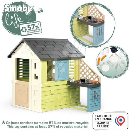 Kids' playhouses - Domček s kuchynkou a 17 doplnkov Pretty Playhouse&Kitchen Life Smoby - 3