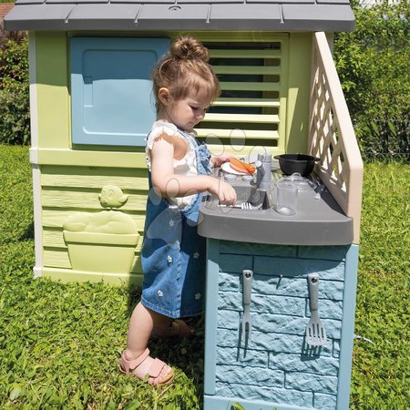 Kleine Spielhäuser für Kinder - Spielhaus mit Küche und 17 Zubehörteilen Pretty Playhouse&Kitchen Life Smoby - 2