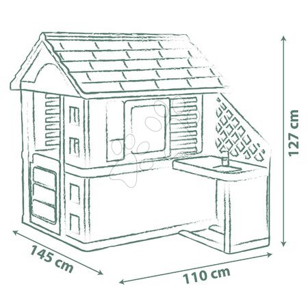 Kids' playhouses - House with kitchen and 17 accessories Pretty Playhouse&Kitchen Life Smoby - 4