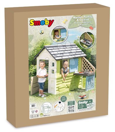 Kleine Spielhäuser für Kinder - Spielhaus mit Küche und 17 Zubehörteilen Pretty Playhouse&Kitchen Life Smoby - 5