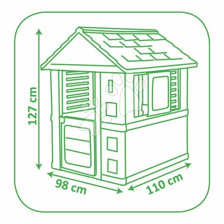 Playhouses with sandpit - Set house on pillars Pilings House Smoby with a 150 cm slide - 23