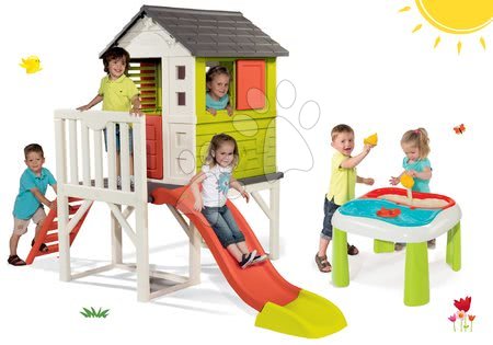 Cabanes avec bac à sable - Set de maison sur pilotis Pilings House Smoby avec toboggan de 150 cm - 28