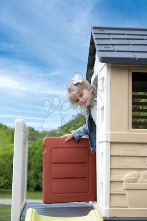 Kleine Spielhäuser für Kinder - Spielhaus auf Säulen mit 1,5 m Rutsche mit Wasserfontäne House On Stilts Life Smoby - 6