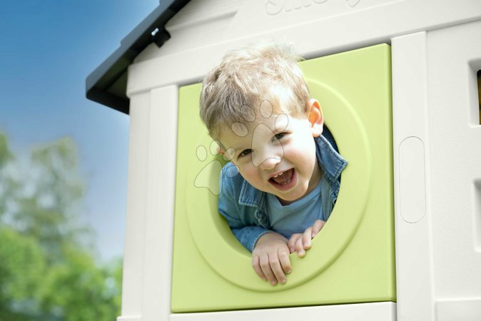 Kleine Spielhäuser für Kinder - Spielhaus auf Säulen mit 1,5 m Rutsche mit Wasserfontäne House On Stilts Life Smoby - 8