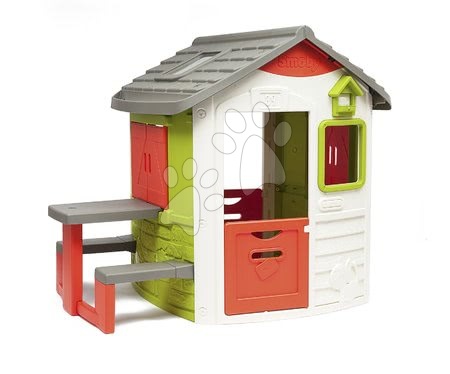 Uniquement chez nous - Maison des Amis écologique avec grand jardin aux couleurs naturelles Friends House Evo Playhouse Green Smoby - 29