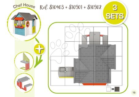 Kerti játszóházak gyerekeknek - Házikó kerti büfével Chef House Smoby - 31