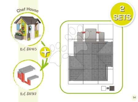 Cabanes avec mur d'escalade - 
Maison de jardin pour jardinier et toboggan géant à 4 étages Giant Kraxxl Garden House Smoby - 55