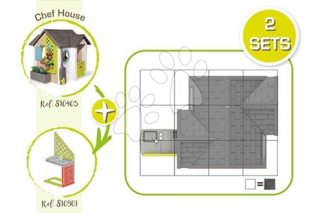 Cabanes avec mur d'escalade - Ensemble de maison de jardin pour jardinier avec toboggan et murs d'escalade Frame Kraxxl Garden House Smoby - 38