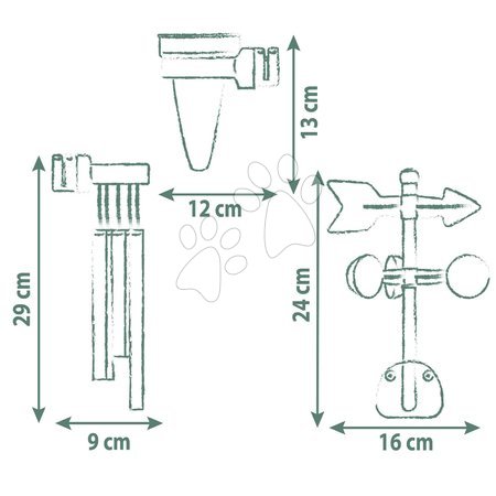 Zubehör für Spielhäuser - Meteorologische Wettervorhersage-Set Weather Kit Smoby - 5