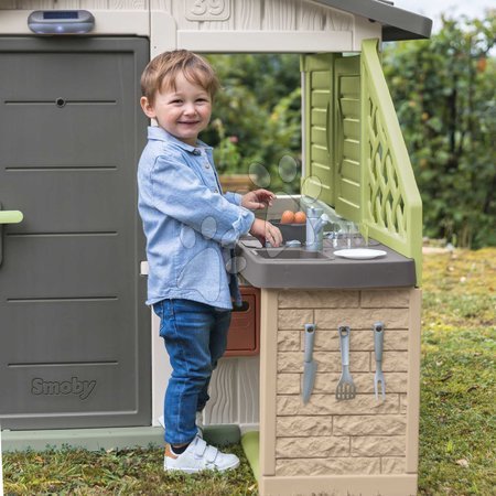 Cabanes avec toboggan - Maison avec cuisine et jardin Friends House Life Smoby - 11