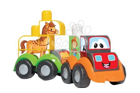 Hračky pre najmenších - Stavebnica s traktorom a zvieratkami Farma Dohány