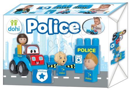 Hračky pre najmenších - Stavebnica policajné autíčko Dohány