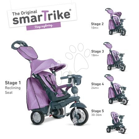 Trikes from 10 months - Explorer Lila 5in1 smarTrike Tricycle - 1