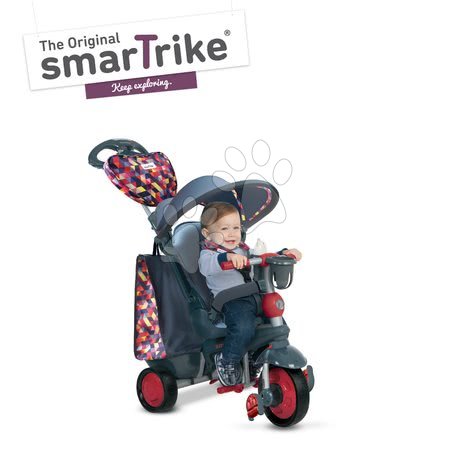 Tříkolky od 10 měsíců - Tříkolka Explorer Grey&Red 5v1 smarTrike - 2