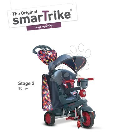 Tříkolky od 10 měsíců - Tříkolka Explorer Grey&Red 5v1 smarTrike - 3