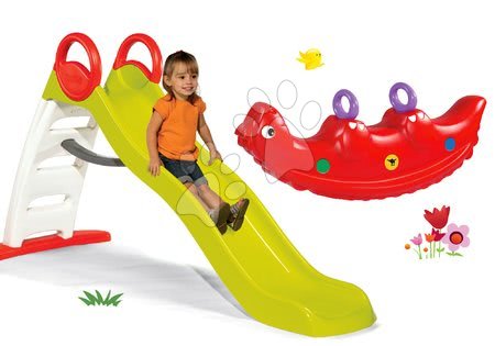 Scivoli con altalena - Set scivolo Toboggan Funny lunghezza 200 cm Smoby  - 36