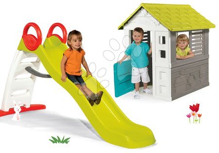 Scivoli con casa - Set scivolo  Toboggan Funny lunghezza 200 cm Smoby - 33