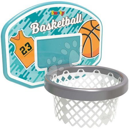 Hry na záhradu - Basketbalový kôš na šmykľavky a stenu Basketball Hoop 3v1 Smoby