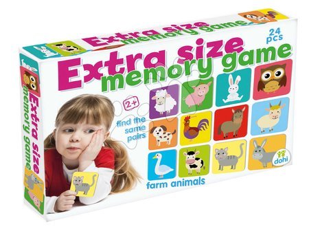 Puzzle és társasjátékok - Pexeso állatok Extra Size Memory Game Dohány