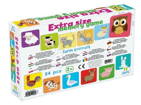 Puzzle és társasjátékok - Pexeso állatok Extra Size Memory Game Dohány_1