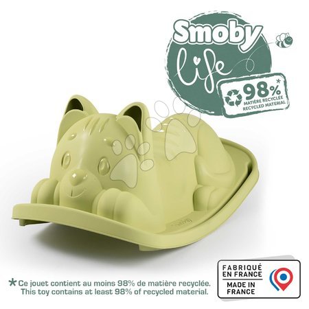 Legăne pentru copii - Leagăn pisică Green Cat Rocker Life Smoby - 1