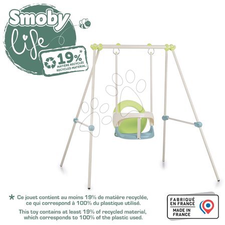 Legăne pentru copii - Leagăn cu construcție metaică 120 cm Metal Baby Swing Life Smoby - 2