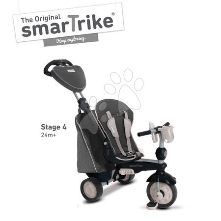 Tricikli za djecu od 10 mjeseci - Tricikl Recliner Infinity 5u1 smarTrike Black TouchSteering s upravljanjem i podesivim naslonom crno-sivi od 10-36 mjeseci - 4