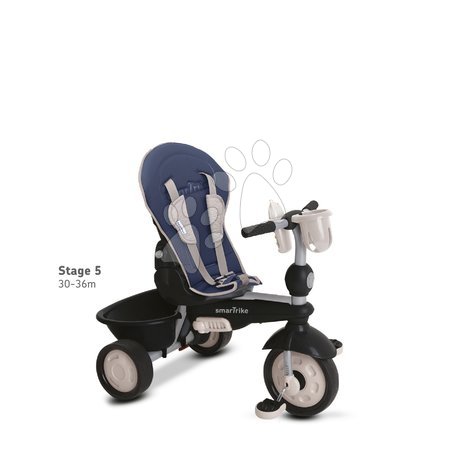 Tříkolky od 10 měsíců - Tříkolka Recliner Infinity Blue 5v1 smarTrike - 8