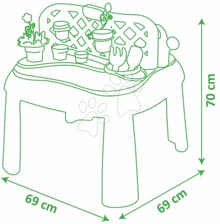 Otroško vrtno pohištvo - Miza Vrtnar De Jardinage 2v1 Smoby - 7