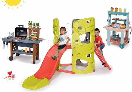 Smoby - Klettergerüst-Set Multiactivity Climbing Tower mit Smoby-Rutsche