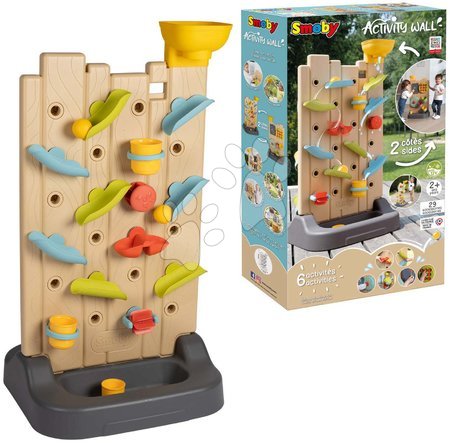 Circuits à eau pour enfants - Mur d'activités réversible avec 6 activités sportives Activity Wall Smoby - 3