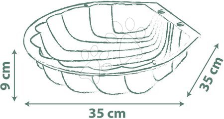 Sandkästen für Kinder - Ökologischer Muschelsandkasten mit Formen Mini Sand Pit Green Smoby - 7