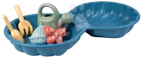 Sandkästen für Kinder - Ökologischer Muschelsandkasten 2-teilig mit Formen Double Mini Sand Pit Green Smoby - 7