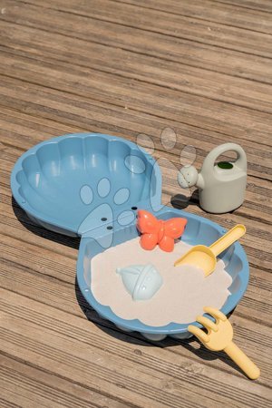 Sandkästen für Kinder - Ökologischer Muschelsandkasten 2-teilig mit Formen Double Mini Sand Pit Green Smoby - 3