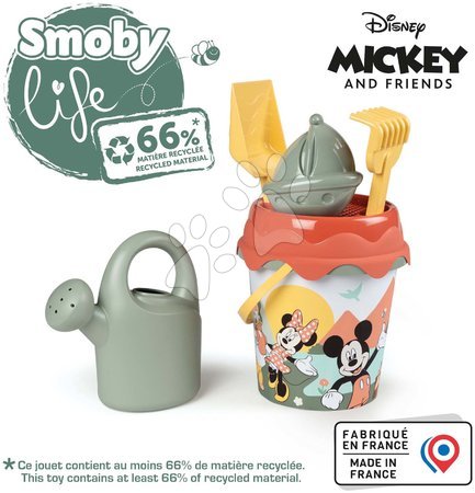 Sand buckets - Eco-friendly Mickey Garnished Bucket Green Smoby - 3