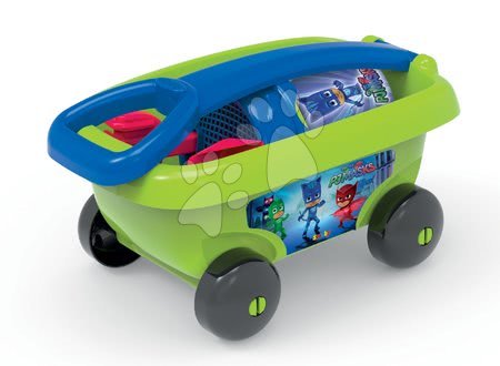 Kolečka do písku - Vozík na tahání PJ Masks Smoby - 1