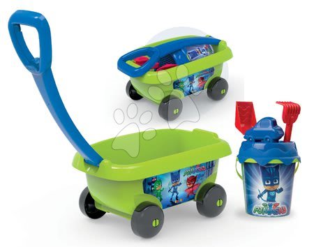 Kolečka do písku - Vozík na tahání PJ Masks Smoby - 2