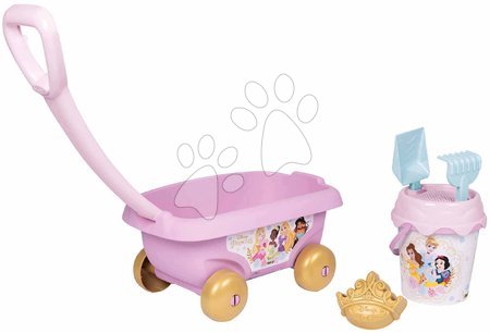 Kolečka do písku - Vozík na tahání Disney Princess Garnished Beach Cart Smoby - 2