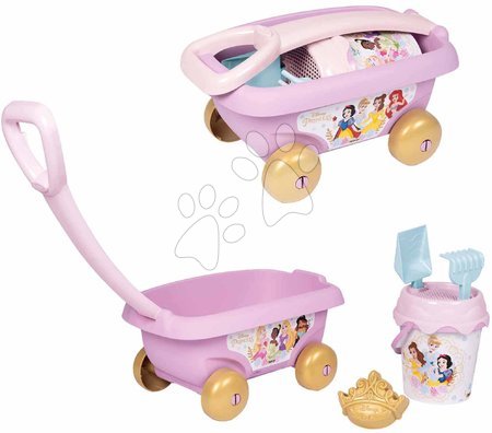 Hračky do piesku - Vozík na ťahanie Disney Princess Garnished Beach Cart Smoby_1