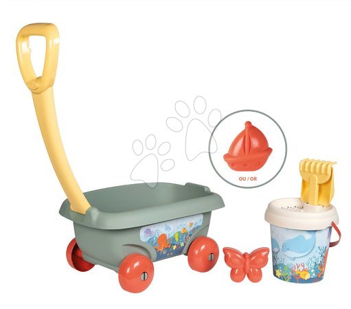 Outdoor toys and games | Page 2 - Towing cart with bucket set Beach Cart Life Smoby