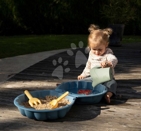 Nisipare pentru copii - Nisipar în formă de scoică cu forme incluse set de 2 bucăți Double Mini Sand Pit Life Smoby_1